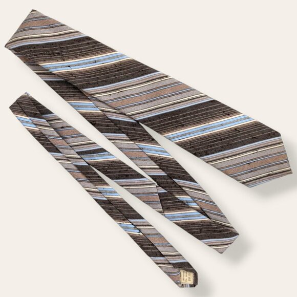 🍁Vintage Louis Feraud 100% Polyester Striped Tie - Picture 1 of 4